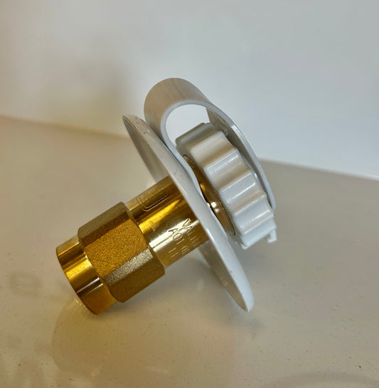 Fresh City Water Inlet w/ Check Valve- White